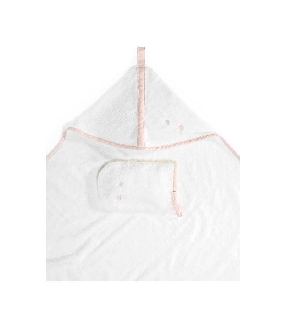 Stokke® Hooded Towel Pink Bee. galery image 1